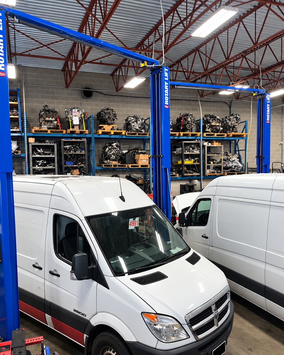 European diesel vans in the Bernhausen shop