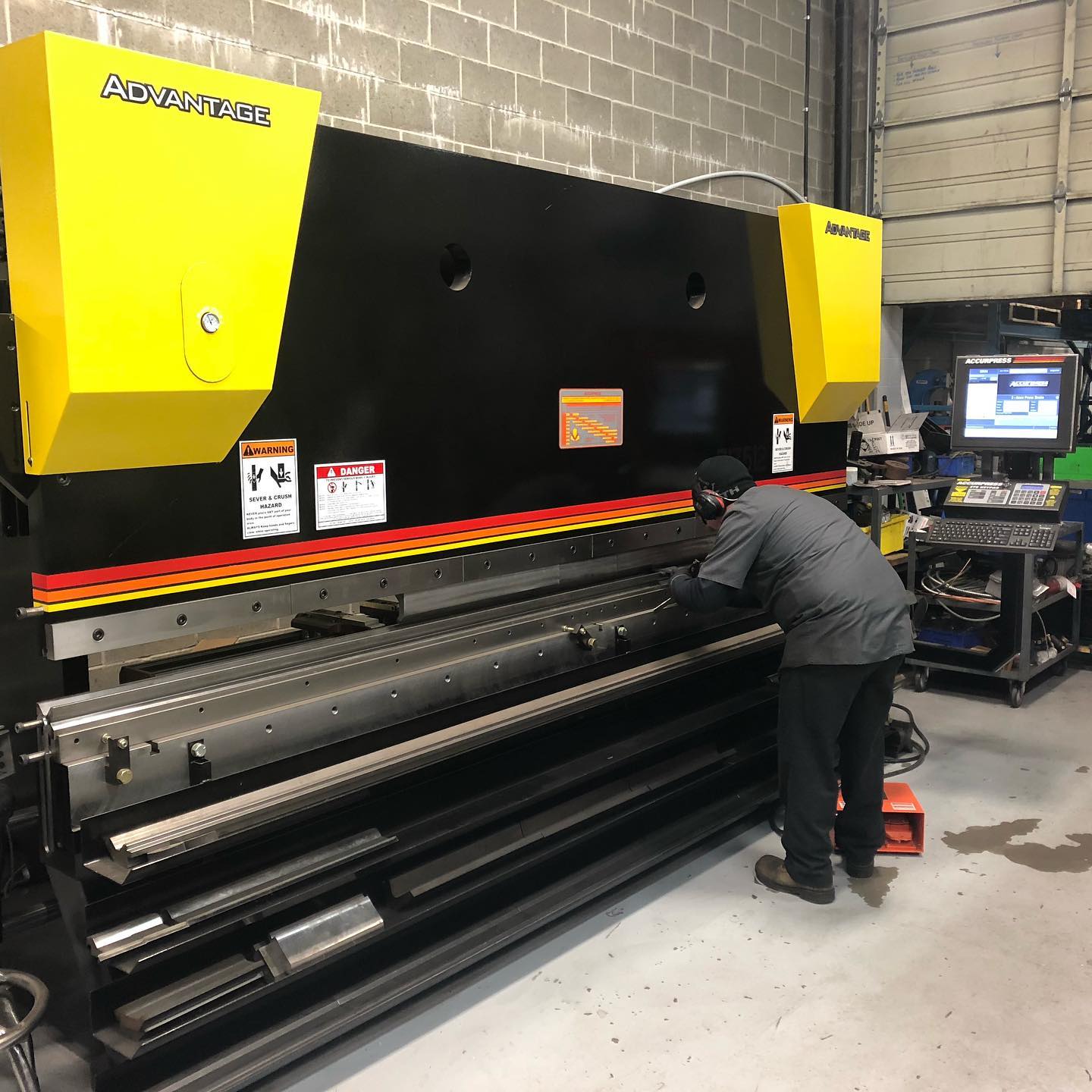 175 ton press in the fabrication shop
